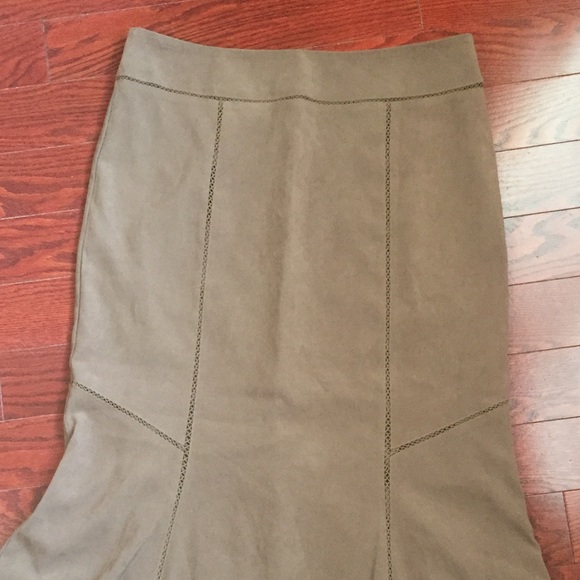 BHS Faux Suede Midi Skirt - Picture 5 of 8